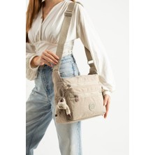 Baginn Kadın Postacı Çanta Hafif Klinkır Kumaş Çok Cepli Çapraz Askılı Omuz Çantası 30*25 cm Günlük Çanta