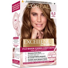 L'Oréal Paris Excellence Creme 6.3 Açık Karamel Saç Boyası 192 ml 3 Adet