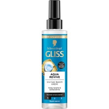 Gliss Aqua Revive Nemlendirici Sıvı Saç Bakım Kremi - Hyaluron ve Deniz Yosunu Özü ile 200 ml 2 Adet