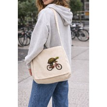 Urban Turtles Baskılı Bez Postacı Çantası – Unisex Teenage Günlük Çanta