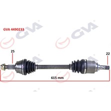 Gva 4490233 - Komple Aks Sol Corsa D 1.3 Cdtı 06 Dtj 615MM