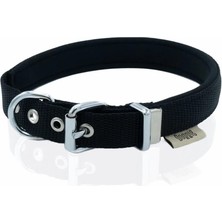 Savex Pet Doggie Konfor Dokuma Boyun Tasması Siyah 2.0*30-35 cm (DSBT-2010 S)