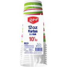 Roll-Up Karton Bardak 12 Oz 10'lu 3 Adet