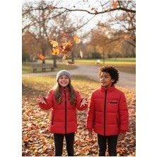 Chordi Unisex Kız/erkek Bebek Çocuk Su Geçirmez Gizli Kapüşonlu Fermuarlı Cepli Şişme Mont (2-15 Yaş)