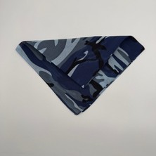 Mare Accessories Kamuflaj Desenli Mavi Bandana – %100 Pamuk (52X52 Cm)