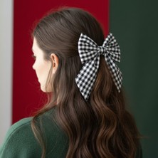 Mare Accessories Kaz Ayağı Desenli Kumaş Fiyonk Toka