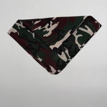 Mare Accessories Yeşil Kamuflaj Desenli Bandana – %100 Pamuk (52X52 Cm)