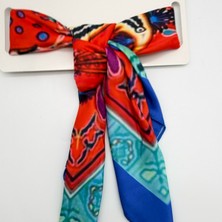 Mare Accessories Renkli Desenli Fular (70X70CM)