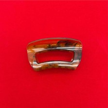 Mare Accessories Kahverengi Şeffaf Oval Saç Mandalı