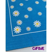 Cafbaf Kare Bandana Papatya - Mavi