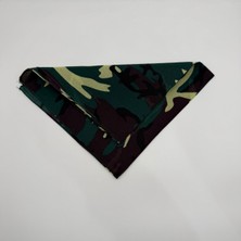 Mare Accessories Yeşil Kamuflaj Desenli 52X52 Bandana – %100 Pamuk