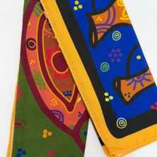 Mare Accessories Etnik Motifli Ipeksi Fular (50X50CM)