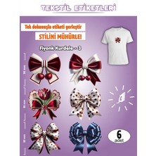 Agg Reklam Ütü ile Yapışan Kıyafet Etiketi Fiyonk Kurdele -3  6lı Set