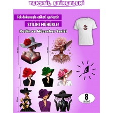 Agg Reklam Ütü ile Yapışan Kıyafet Etiketi Kadın ve Mücevher Serisi 8li Set