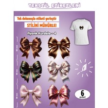 Agg Reklam Ütü ile Yapışan Kıyafet Etiketi Fiyonk Kurdele -4  6lı Set