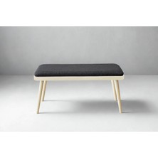Eşyala. Porto Bench Sedef Krem Antrasit(40x84x45cm)