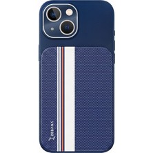 Apple iPhone 13 Uyumlu Kılıf Zebana Rivon Kılıf (M-Safe Şarj Özellikli) Lacivert