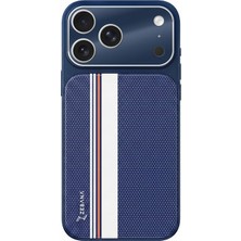Apple iPhone 17 Pro Max Uyumlu Kılıf Zebana Rivon Kılıf (M-Safe Şarj Özellikli) Lacivert