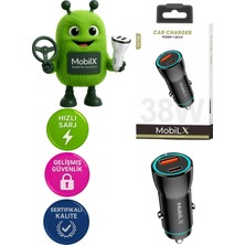 Datatek Mobilx Mc-03 38W Pd + Qc3.0 Metal Araç Şarj Cihazı – USB & Type-C Hızlı Çakmaklık Adaptörü