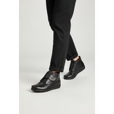 Ravzaderi Hakiki Deri Kaymaz Taban Kürklü Ortopedik Anne Botu