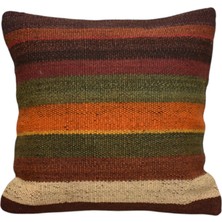 Kilim Antik El Dokuma Dekoratif Kilim Kırlent Yastık Kılıfı 1165 - Yeni - Çok Renkli