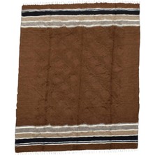 Kilim Antik El Dokuma Çift Kişilik Tiftik Yün Siirt Battaniyesi Kilim 0732 - Yeni - Kahverengi