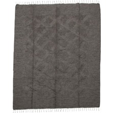 Kilim Antik El Dokuma Çift Kişilik Tiftik Yün Siirt Battaniyesi Kilim 0739 - Yeni - Gri