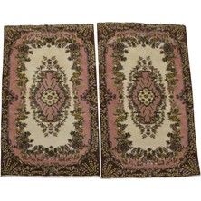 Kilim Antik El Dokuma Goblen Model Çift 2 Yün Salon Halısı 0677 - Yeni - Çok Renkli