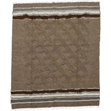 Kilim Antik El Dokuma Çift Kişilik Tiftik Yün Siirt Battaniyesi Kilim 0730 - Yeni - Sütlü Kahve