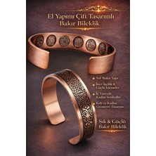 Erkek Kadın Bakır Bileklik Felak, Nas, Celcelutiye ve Hz. Süleyman Mühürlü Koruyucu Dualı Model