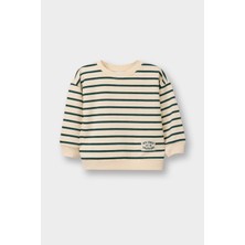 DeFacto Bisiklet Yaka Çizgili Sweatshirt Erkek Bebek E0280A526SP