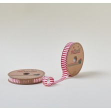 Mertay Biye Kalın Çizgili Katlı F03 Kırmızı 2 cm 25 Metre %65 Koton %35 Polyester