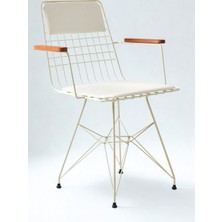 Eşyala. Çelik Tel Kollu Sırt Minderli Konfor Sandalye (45X56X82 Cm)