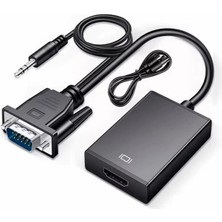 Olinea X-Level XCC7804 Ses Girişli VGA To Hdmı Dönüştürücü (45 cm Aux Kablo 15 cm VGA Kablo)