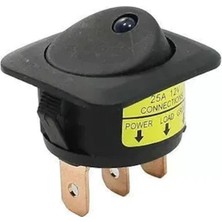 Olinea IC-132D Işıklı 3 Pinli 12 Volt 25 Amper Açma-Kapama Anahtarı Kırmızı