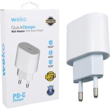 Olinea Weko WK-26524 Beyaz Pd 20 Watt Iphone Type-C Hızlı Şarj Başlığı