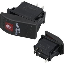 Olinea Navigasyon Sembollü Işıklı 3 Pinli On-Off 12-24V Marin Switch