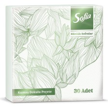 Sofia Kumaş Dokulu Peçete Yeşil 30'lu