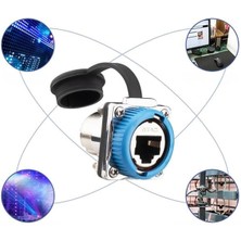Olinea PM-24597 Dişi - Dişi IP68 Su Geçirmez Metal RJ45 Konnektör