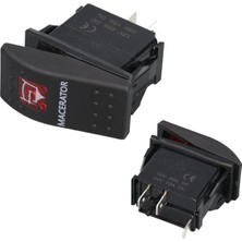 Olinea Macaratör Sembollü Işıklı 3 Pinli On-Off 12-24V Marin Switch