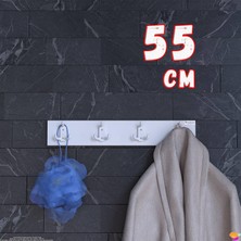 Modilayn Arı Serisi 12 Kancalı Banyo Askısı - 4'lü Set (51,4x9,6 Cm) | Ekstra Düzen ve Yer Tasarrufu