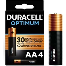 Duracell Optimum 1.5 Volt Alkalin Aa 4’lü Ince Kalem Pil MX1500