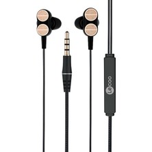Olinea Lecoo EH102 3.5 mm Jacklı Siyah Kablolu Kulak Içi Mikrofonlu Kulaklık