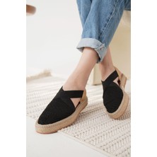 Mevese Asor Kadın Siyah Espadril Ayakkabı