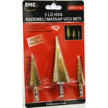 Go İthalat 3 PARÇA  HSS KADEMELİ MATKAP UCU SET (5273)