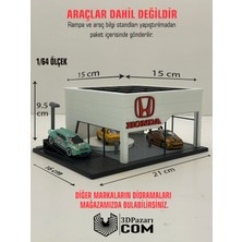 3dpazarıcom 3D Baskı 1/64 Ölçekli Honda Showroom Tasarımlı Diorama Araç Sergileme Garajı