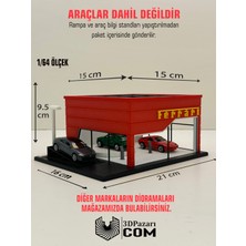 3dpazarıcom 3D Baskı 1/64 Ölçekli Ferrari Showroom Tasarımlı Diorama Araç Sergileme Garajı