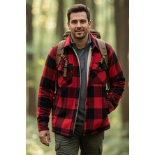 Modacix Içi Kürklü Oduncu Gömlek - Kışlık Ekose Desen Erkek Oduncu Tip Gömlek