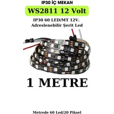 Ankara Teknik WS2811 IP30 Adreslenebilir Argb Piksel Şerit LED / 12VOLT