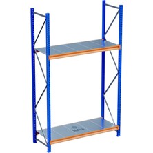 Raffar 2 Katlı Endüstriyel Depo Raf Sistemi – Hafif Yük Rafı - 80-180-200